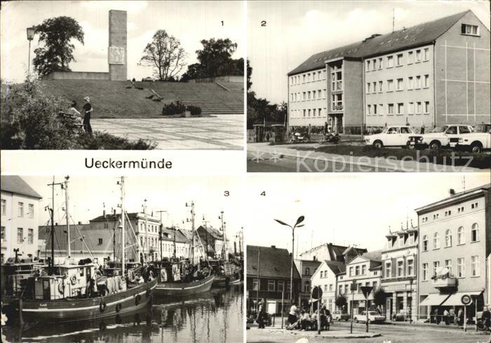 ueckermuende Sowjet Ehrenmal Kreispoliklinik Hafenpartie Karl Marx Platz