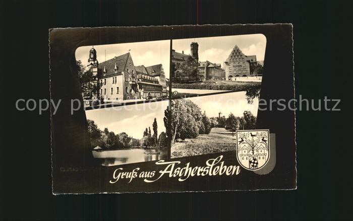 Aschersleben Sachsen-Anhalt Rathaus Gondelteich Westdorfer Warte Poststrasse