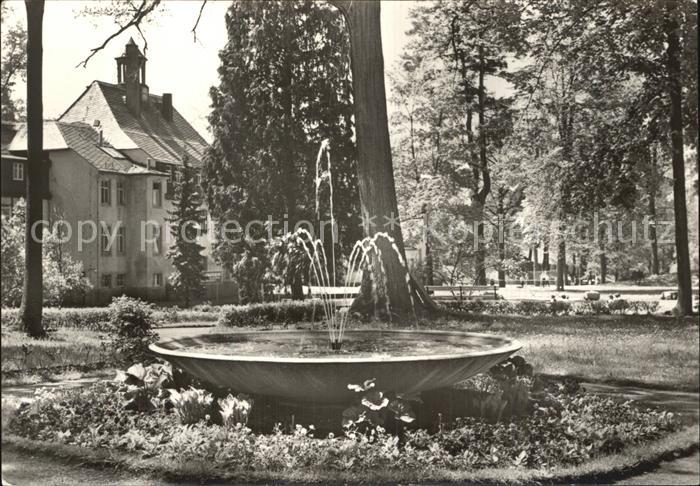 Warmbad Wolkenstein Springbrunnen im Kurpark