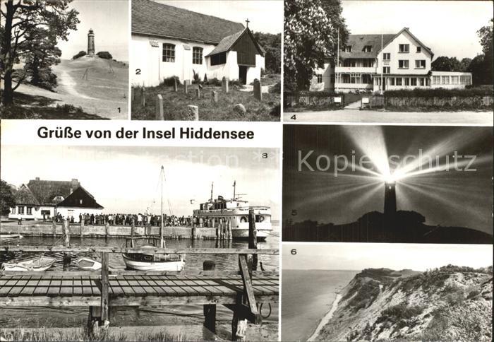 Insel Hiddensee Leuchtturm Seemannskirche Hafen FDGB Erholungsheim Leuchtturm be