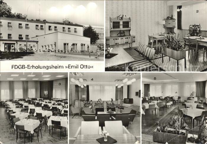 Plau Mecklenburg FDGB Erholungsheim Emil Otto Klubraum Speisesaal Cafe