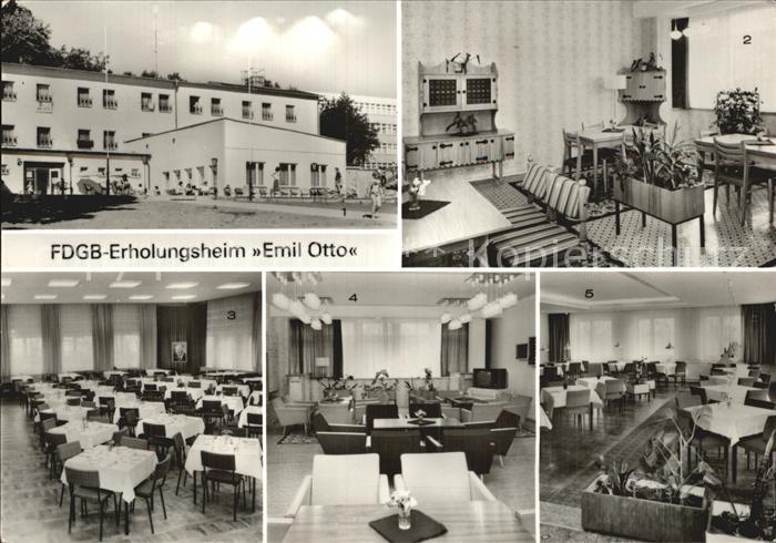 Plau Mecklenburg FDGB Erholungsheim Emil Otto Klubraum Speisesaal Cafe