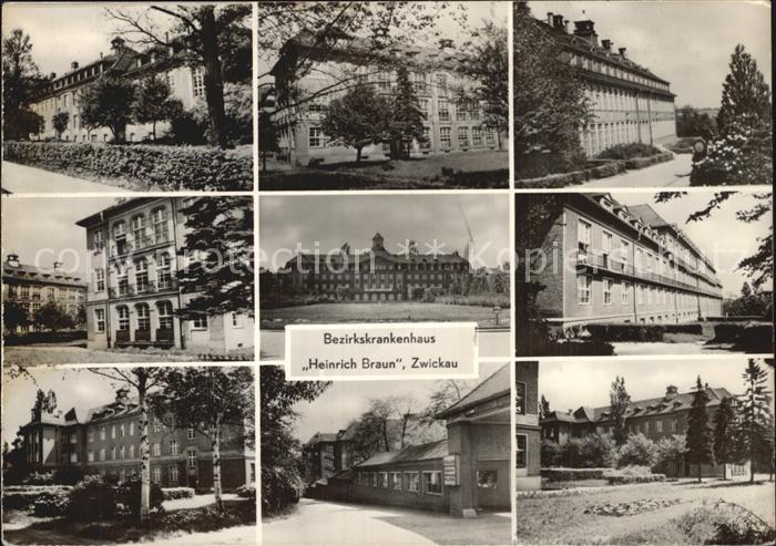 Zwickau Sachsen Bezirkskrankenhaus Heinrich Braun Teilansichten