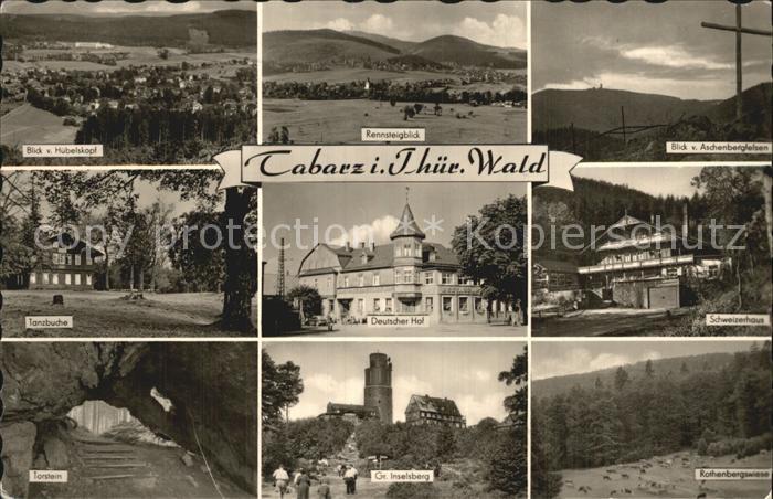 Tabarz und Umgebung Gipfelkreuz Restaurants Grosser Inselsberg