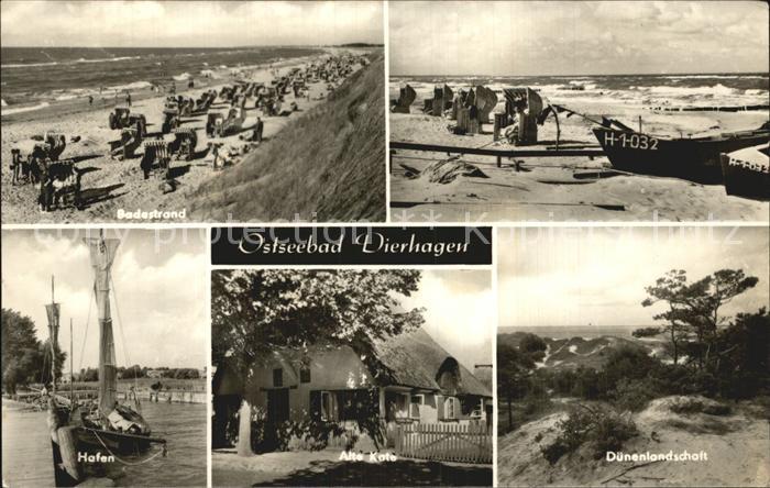Dierhagen Ostseebad Badestrand Hafen Alte Kate Duenenlandschaft