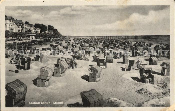 Bansin Ostseebad Strand Strandkoerbe