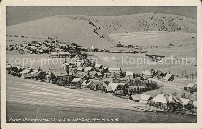 Oberwiesenthal Erzgebirge Winterpanorama mit Fichtelberg