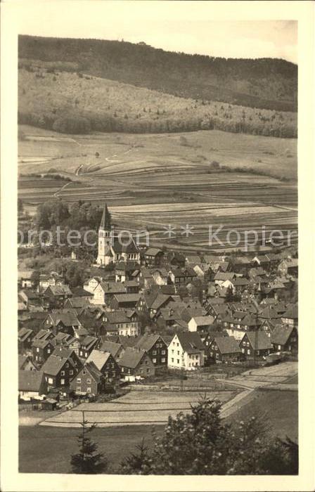 Brotterode am Inselberg Ortsansicht mit Kirche