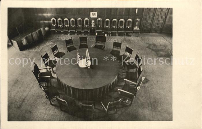 Potsdam Sitzungssaal Cecilienhof Historische Staette des Potsdamer Abkommens