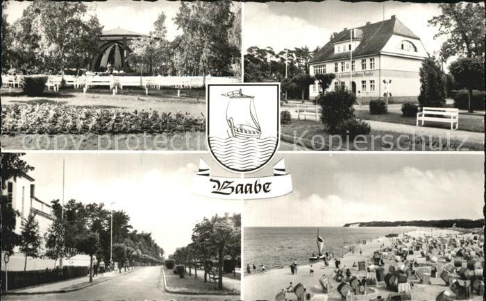 Baabe Ostseebad Ruegen Kurpark Kurverwaltung Strassenpartie Strand