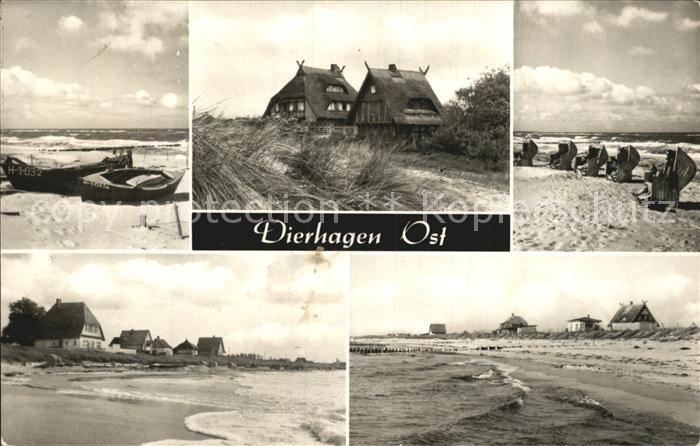Dierhagen Ostseebad Strand Wohnhaeuser Strandkoerbe