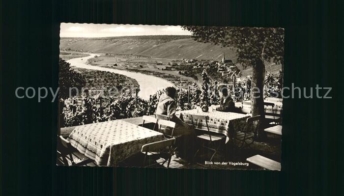 Volkach Panorama Blick von der Vogelsburg Restaurant Terrasse Mainschleife
