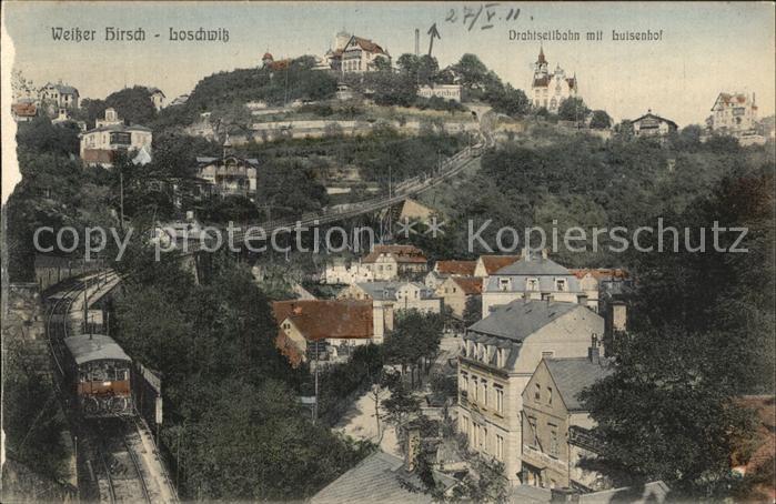 Loschwitz Weisser Hirsch Drahtseilbahn mit Luisenhof