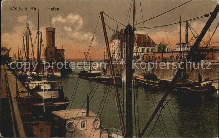 Koeln Rhein Hafen Schiffe