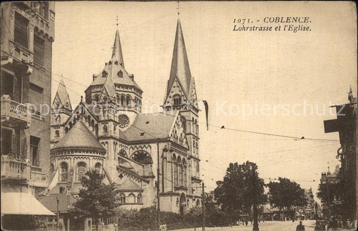 Coblence Coblenz Koblenz Lohrstrasse et l'Eglise Kirche