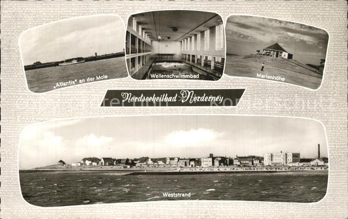 Norderney Nordseebad Atlantis an der Mole Wellenschwimmbad Marienhoehe Weststran