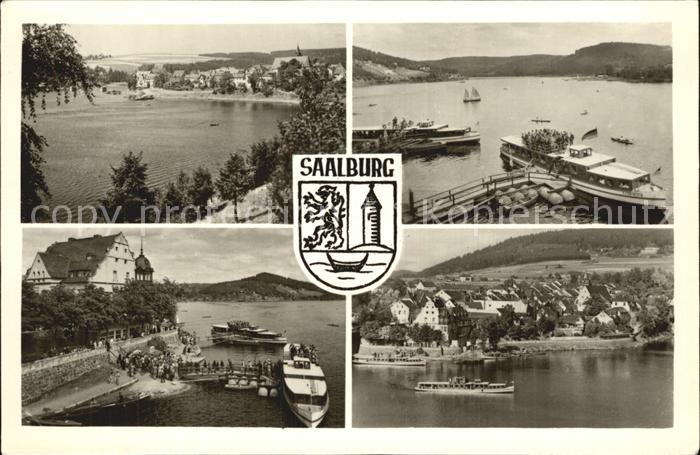 Saalburg Saale Stausee der Bleiloch Saaletalsperre Bootsanleger