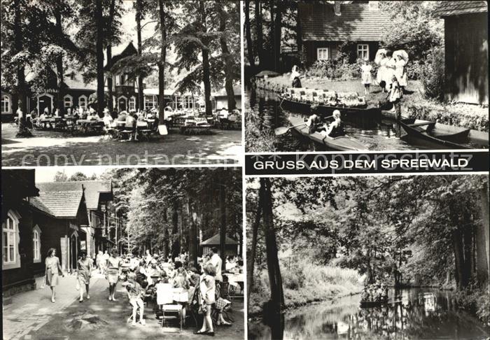 Spreewald Gaststaette Wasserstrasse Kahn Trachten