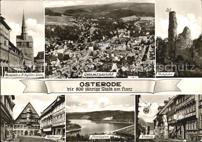 Osterode Harz Marktplatz St Aegidien Kirche Burgruine Rollberg Soesetalsperre Ra