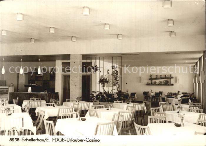 Schellerhau FDGB Urlauber Casino Restaurant Handabzug