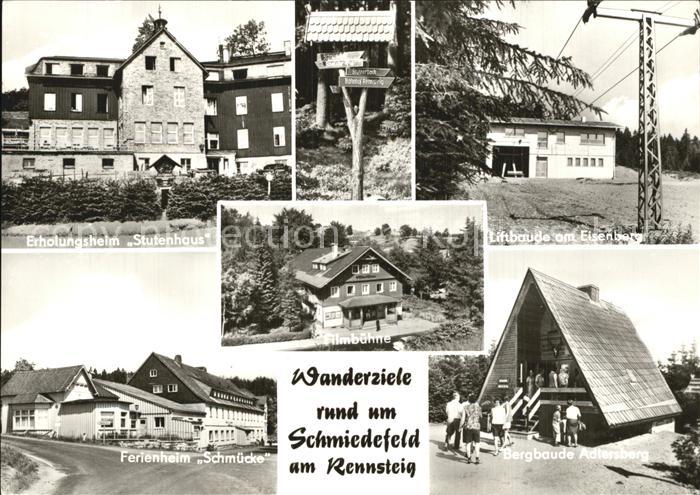 Schmiedefeld Rennsteig Wanderziele am Rennsteig Erholungsheim Stutenhaus Liftbau