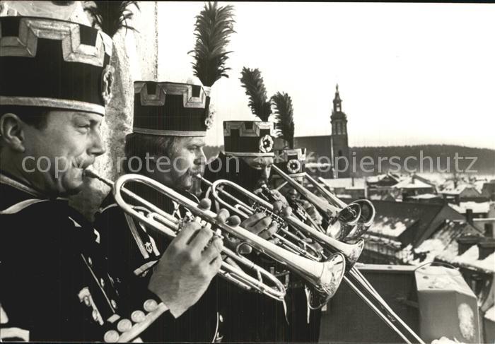 Schneeberg Erzgebirge Turmblasen zur Weihnachtszeit