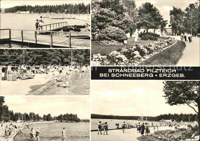 Schneeberg Erzgebirge Strandbad Filzteich Promenade