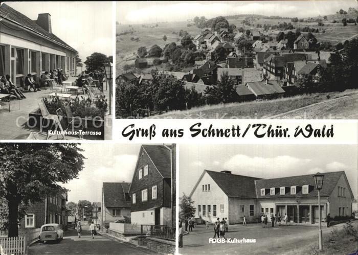 Schnett Kulturhaus Terrasse FDGB Kulturhaus Strassenpartie