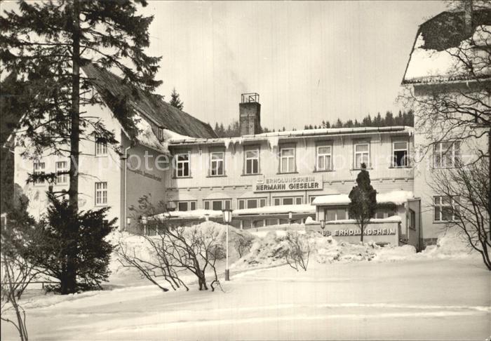 Schierke Harz FDGB Erholungsheim Hermann Gieseler im Winter