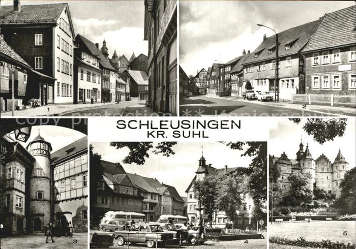 Schleusingen Bahnhofstrasse Schlossstrasse Schloss Bertholdsburg Burghof Marktpl