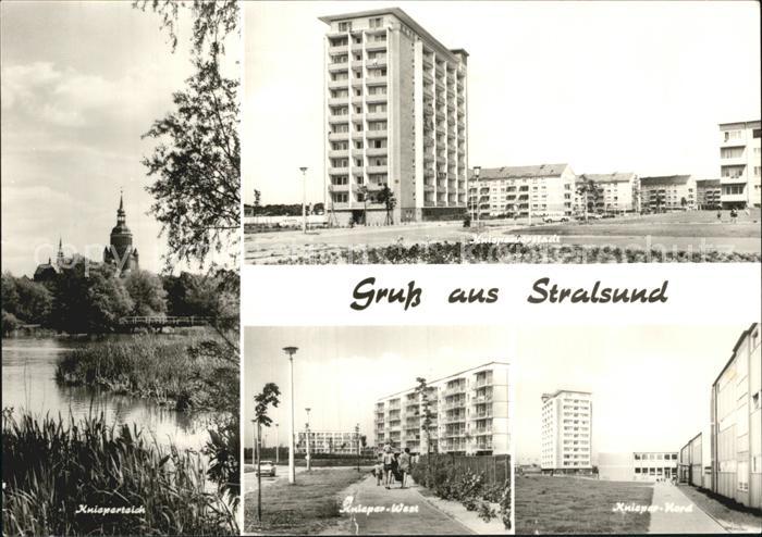 Stralsund Mecklenburg Vorpommern Knieperteich Kniepervorstadt Siedlung Wohnblock