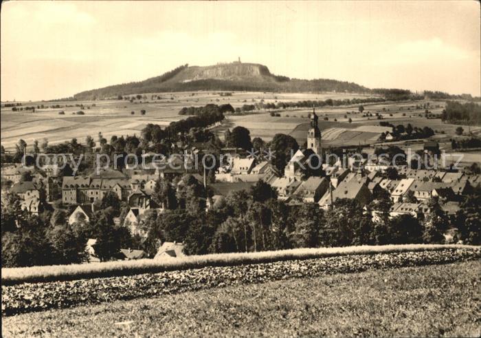 Schlettau Erzgebirge Ortsansicht mit Kirche