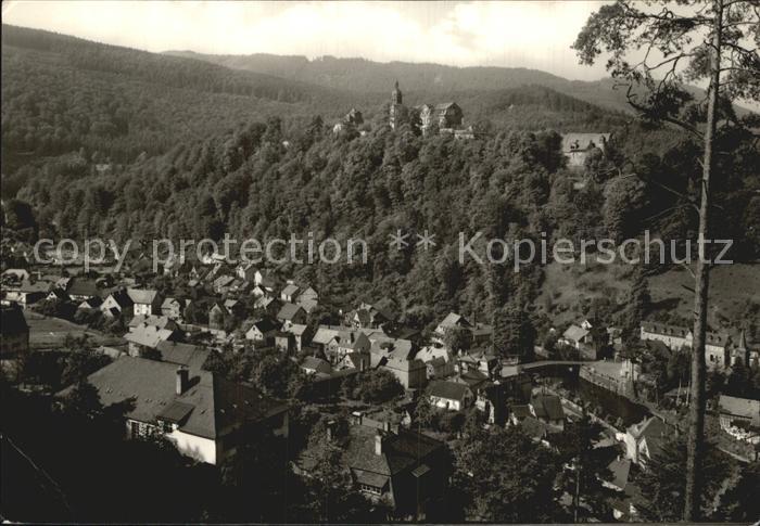 Schwarzburg Thueringer Wald Blick ueber die Stadt