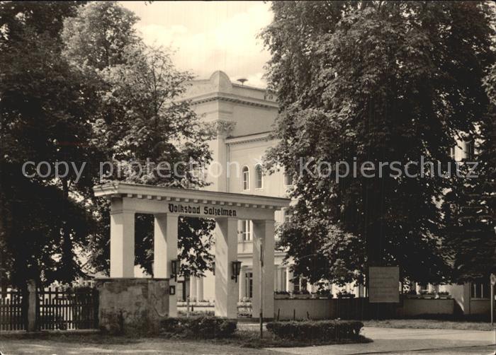 Schoenebeck Elbe Eingang zum Volksbad Salzelmen