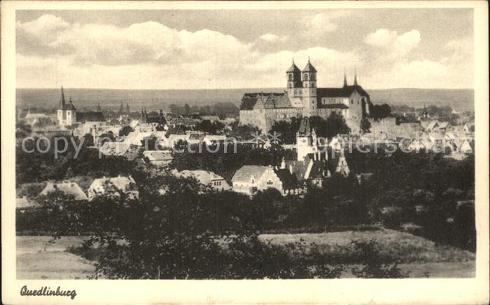 Quedlinburg Harz Panorama mit Schloss