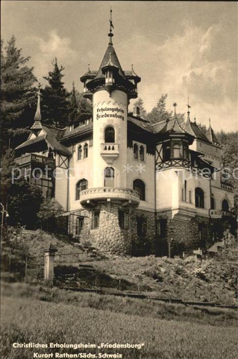 Rathen Saechsische Schweiz Christl Erholungsheim Friedensburg