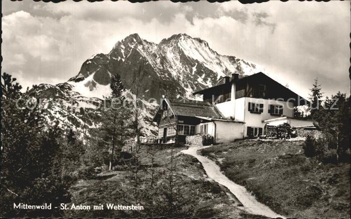 Mittenwald Bayern St Anton mit Wetterstein