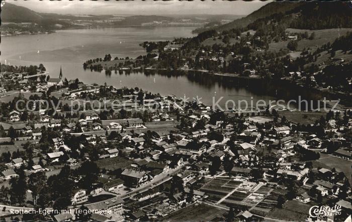 Rottach-Egern mit Tegernsee Fliegeraufnahme