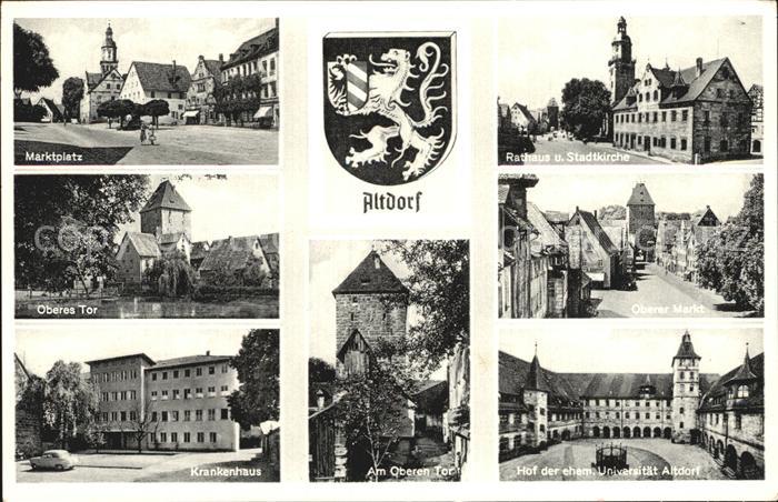 Altdorf Nuernberg Marktplatz Rathaus Stadtkirche Oberes Tor Oberer Markt Kranken