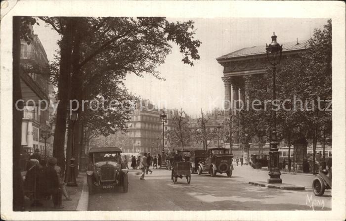 Paris Boulevard de la Madeleine et la Madeleine