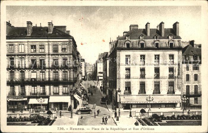 Rennes Ille-et-Vilaine Place de la Republique et Rue d Orleans