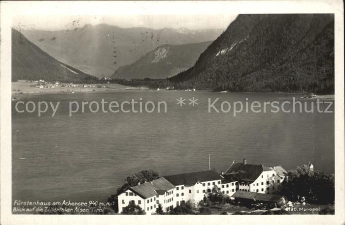Achensee Fuerstenhaus mit Zillertaler Alpen