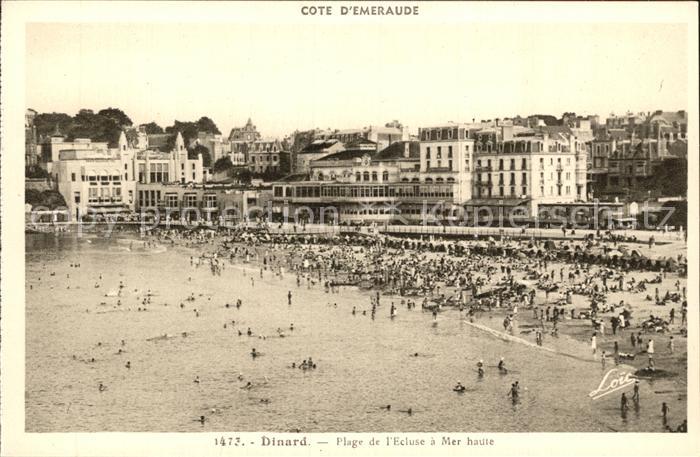 Dinard 35 Plage de l'Ecluse a Mer haute