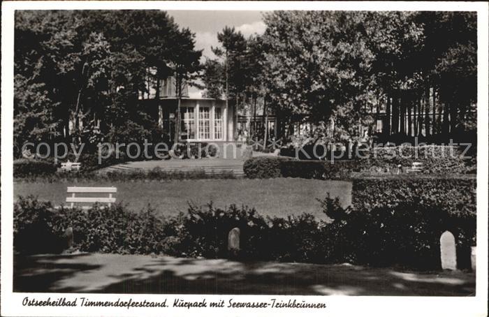 Timmendorfer Strand Kurpark mit Seewasser Trinkbrunnen
