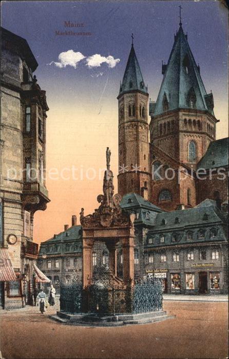 Mainz Rhein Marktbrunnen Kirche