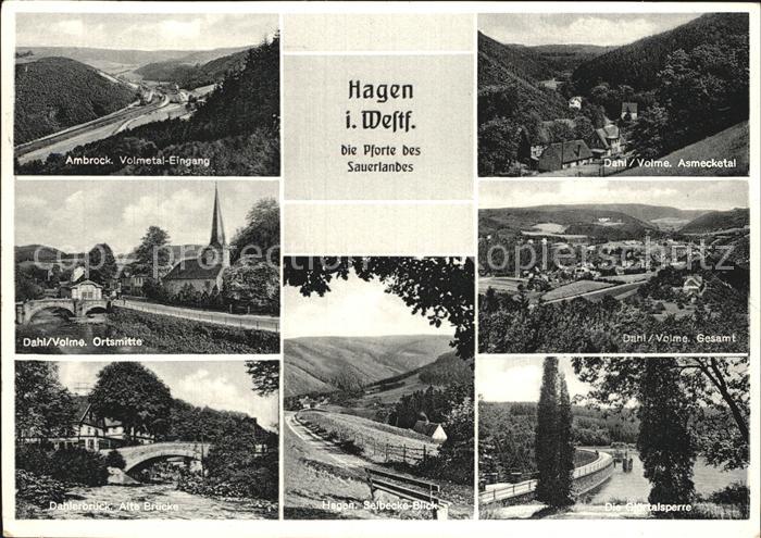 Hagen Westfalen Ambrock Dahl Volme Ortsmitte Gesamt Dahlerbrueck Alte Bruecke Se