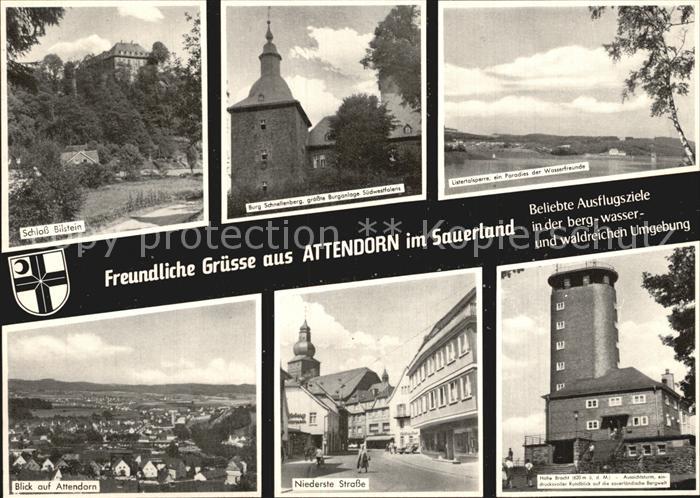 Attendorn Schloss Bilstein Burg Schnellenberg Listertalsperre Panorama Niederste