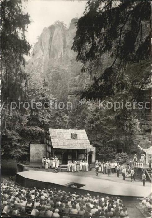 Rathen Saechsische Schweiz Felsenbuehne