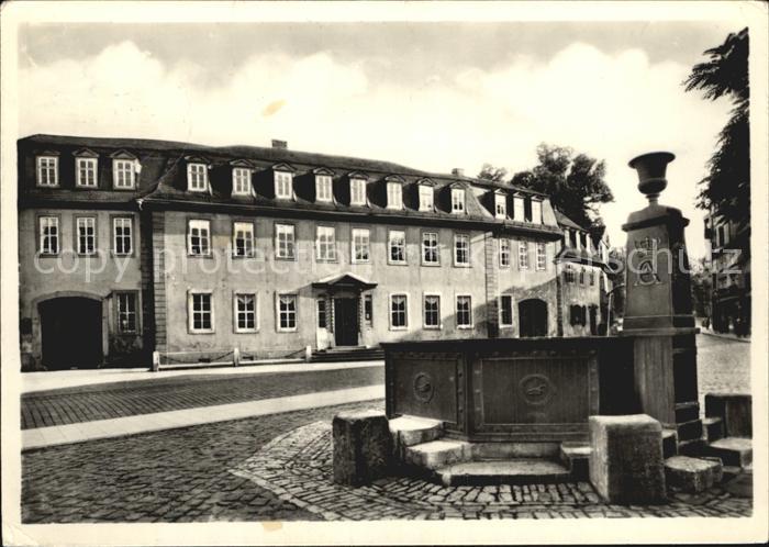 Weimar Thueringen Goethehaus Brunnen