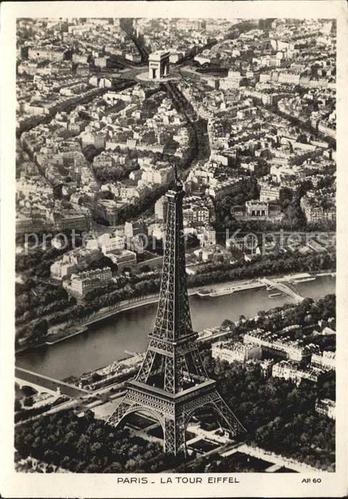 Paris La Tour Eiffel Vue aerienne